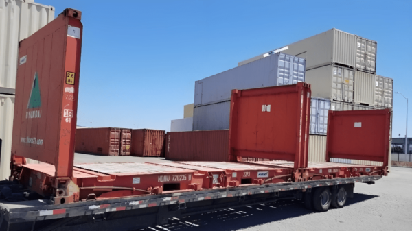 Used 20ft Flat Rack Shipping Container for sale