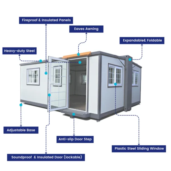 Mobile Expandable Prefab House 20ft