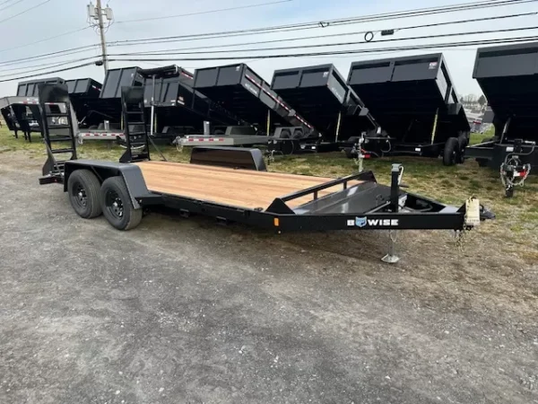 BWise 7 x 16 Low Profile Equipment Trailer – Ladder Ramps - Image 3