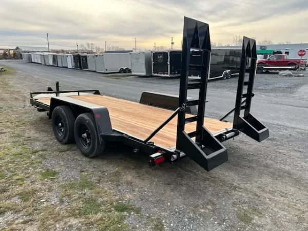 BWise 7 x 16 Low Profile Equipment Trailer – Ladder Ramps - Image 2
