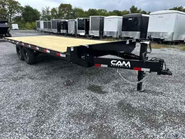 CAM Superline 8.5 x 20 Deckover Equipment Trailer – Slide Out Ramps