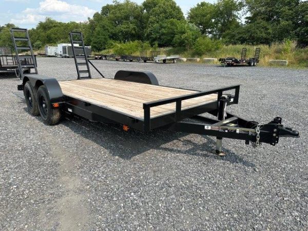 Carry-On 7 x 18 Low Profile Equipment Trailer – Ladder Ramps