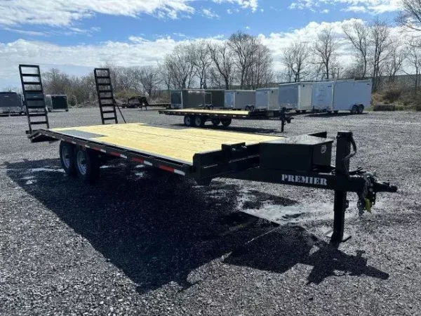 Premier 8.5 x 22 Deckover Equipment Trailer – Ladder Ramps