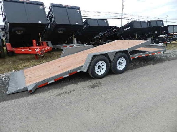 BWise 7 x 22 Low Profile Split-Tilt Equipment Trailer - Image 4