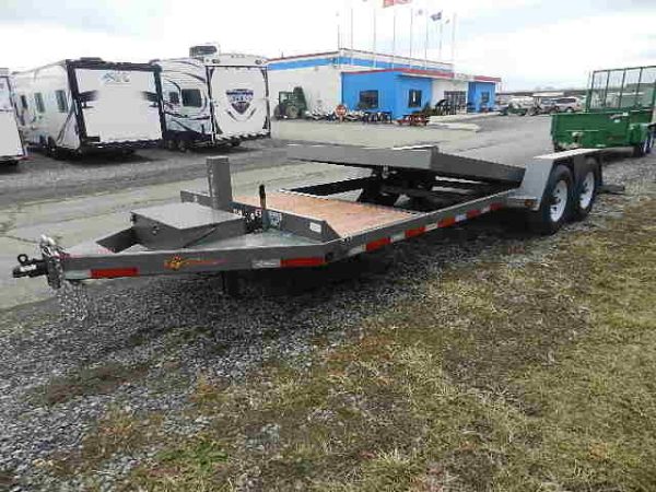 BWise 7 x 22 Low Profile Split-Tilt Equipment Trailer - Image 7
