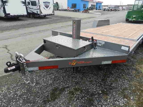 BWise 7 x 22 Low Profile Split-Tilt Equipment Trailer - Image 2