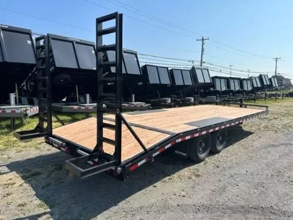 BWise 8.5 x 24 Deckover Equipment Trailer – Ladder Ramps - Image 3