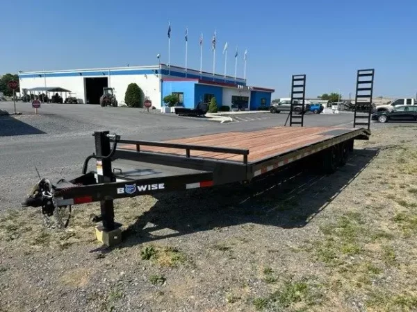 BWise 8.5 x 24 Deckover Equipment Trailer – Ladder Ramps - Image 4