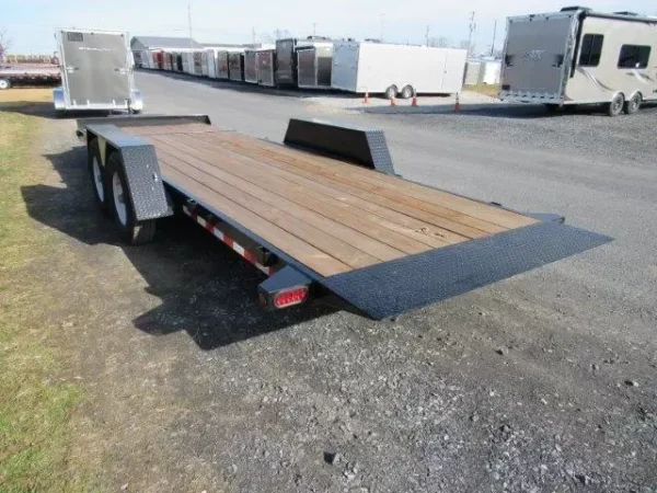 BWise 7 x 22 Low Profile Split-Tilt Equipment Trailer – Gravity Tilt - Image 3