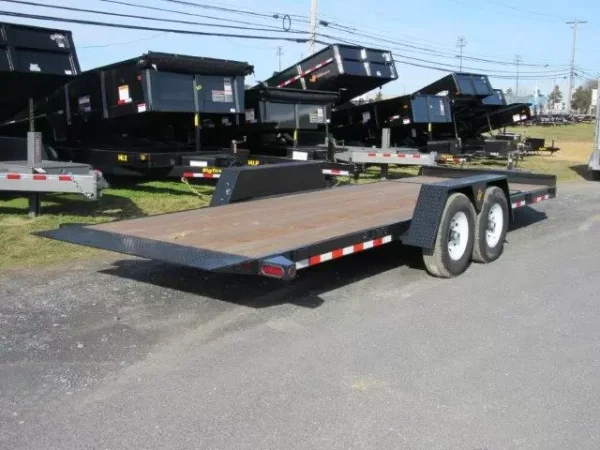 BWise 7 x 22 Low Profile Split-Tilt Equipment Trailer – Gravity Tilt - Image 2
