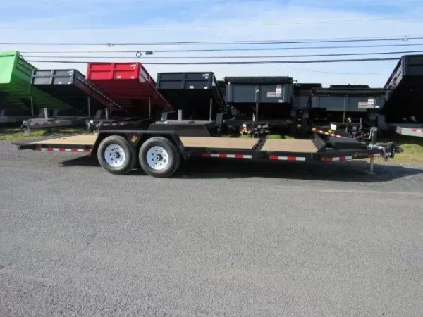 BWise 7 x 22 Low Profile Split-Tilt Equipment Trailer – Gravity Tilt - Image 4