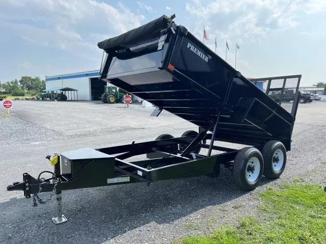 %title Premier 6 x 12 Low Profile Dump Trailer Landscape Ramp - Image 3